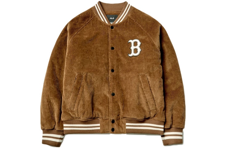 MLB Corduroy Baseball Jacket Beige
