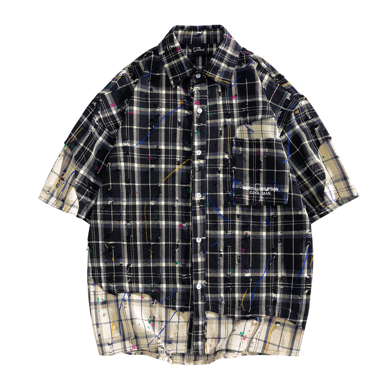 The Simpsons/辛普森一家 The Simpsons Vintage Graffiti Embroidered Shirt Jacket