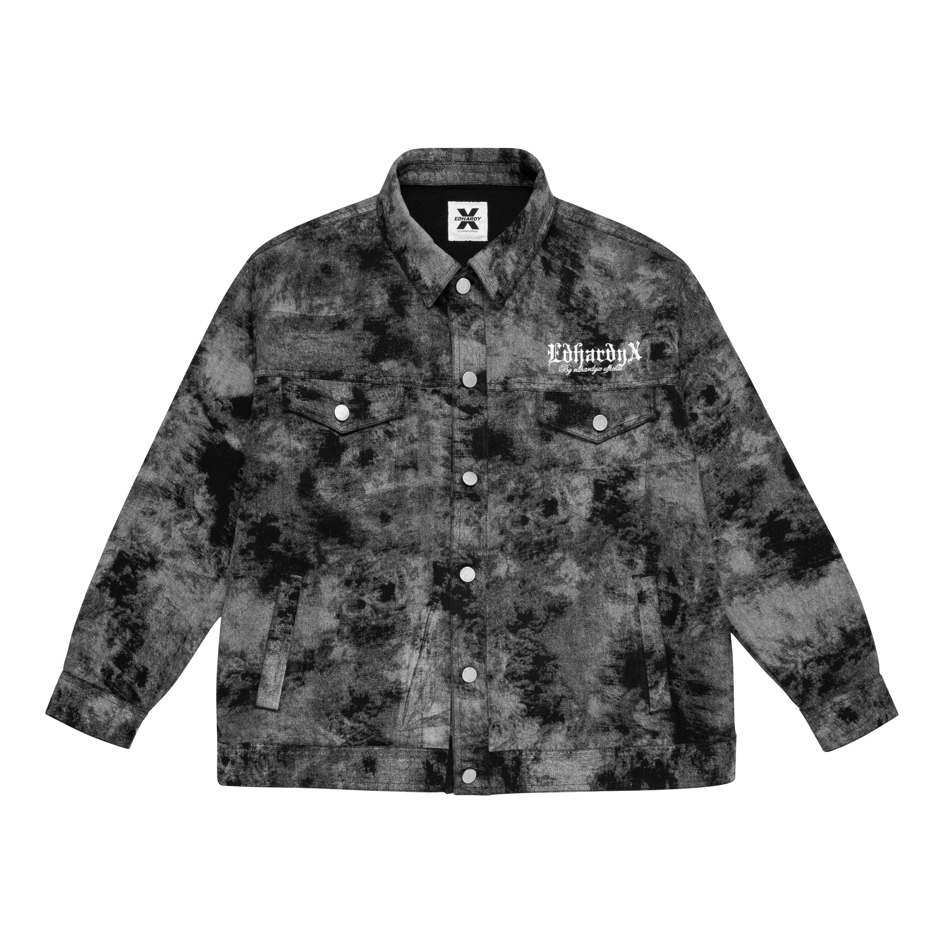 ED HARDY X Ed Hardy Denim Jacket Black