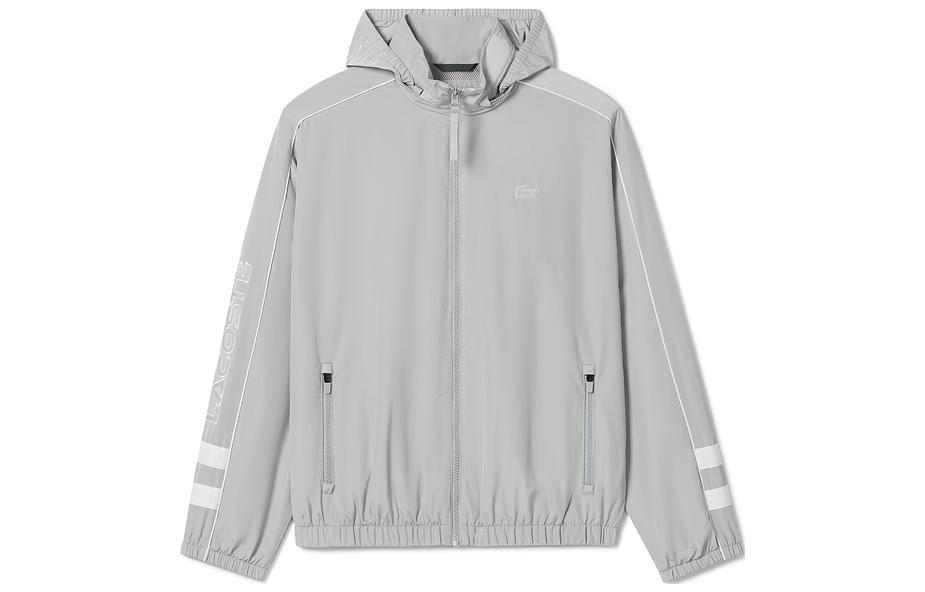Lacoste FW23 Logo Zip Hoodie Grey