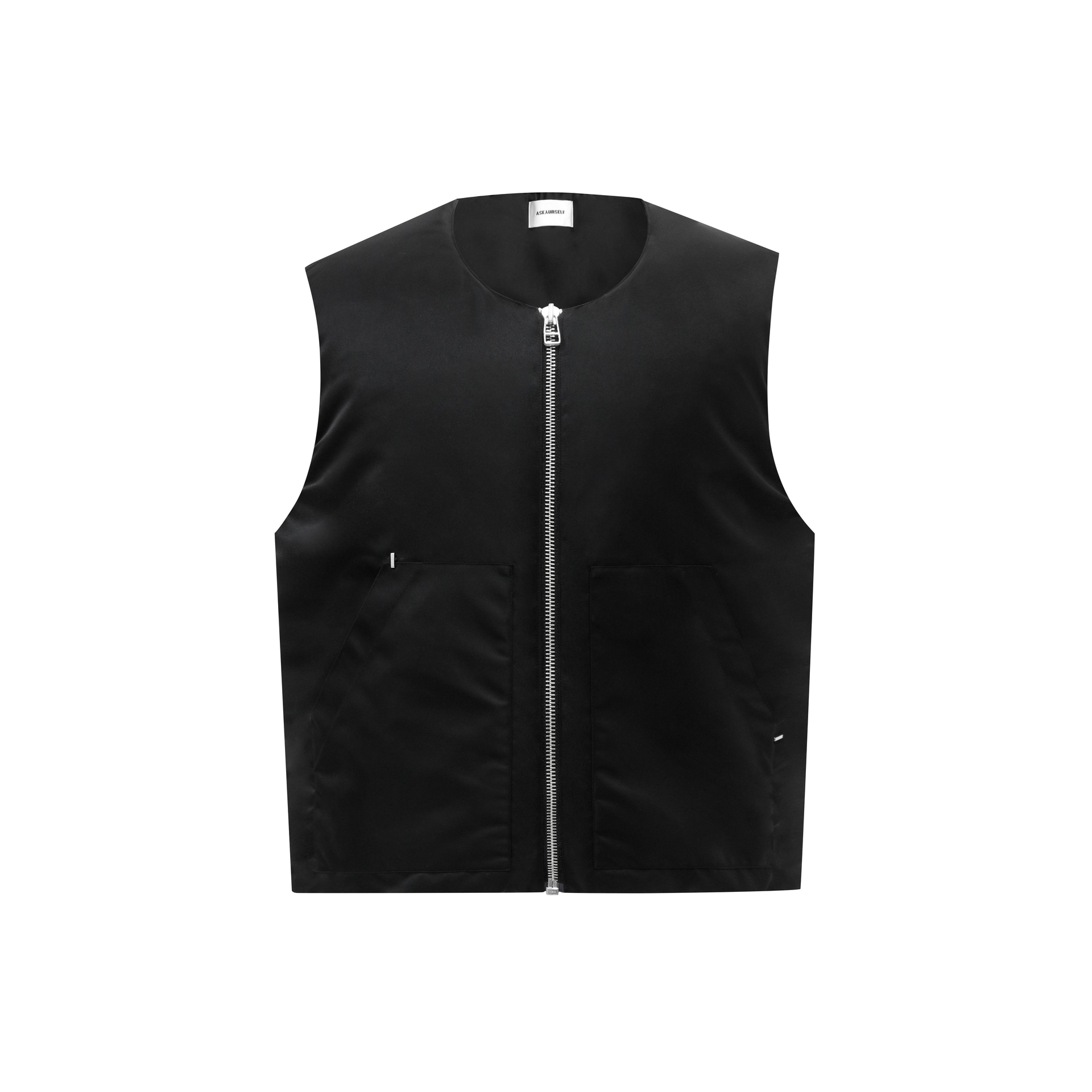 Askyurself Nylon Down Vest Black