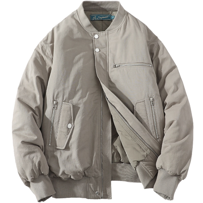 A Square Roota A SQUARE ROOT Bomber Jacket Grey