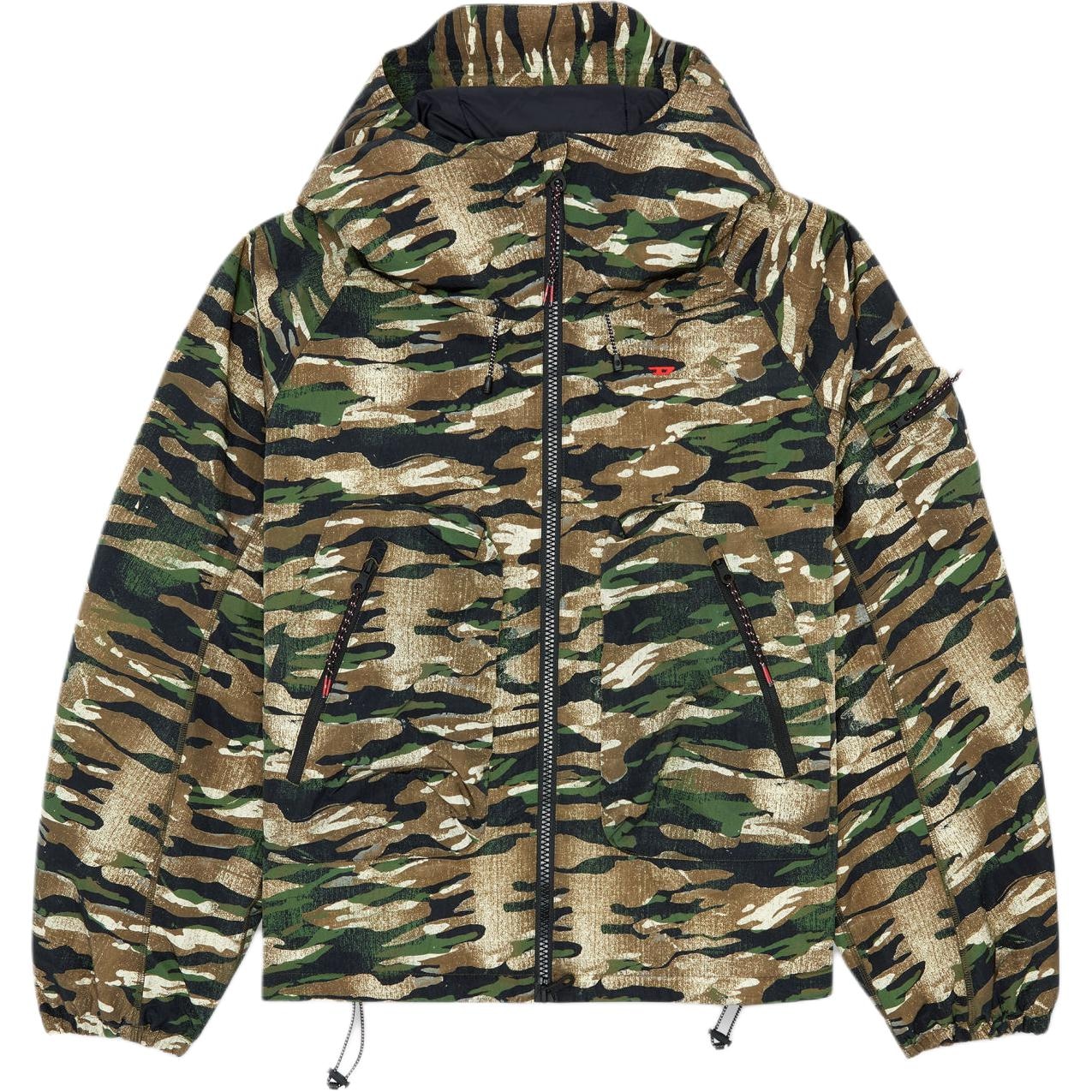 DIESEL Camouflage Hoodie Jacket