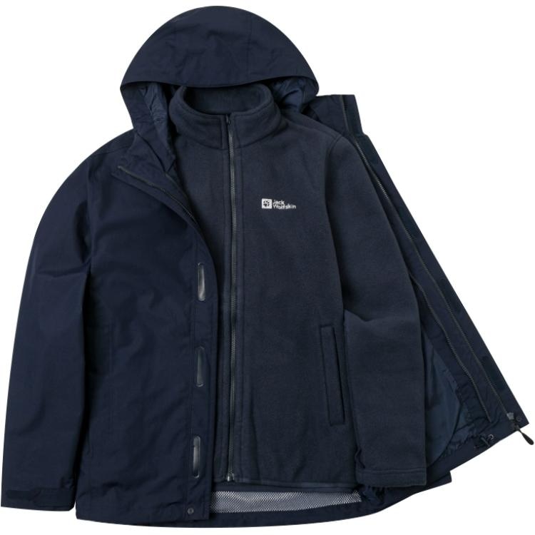 狼爪/Jack Wolfskin Jack Wolfskin Hooded Windproof Jacket Navy Blue