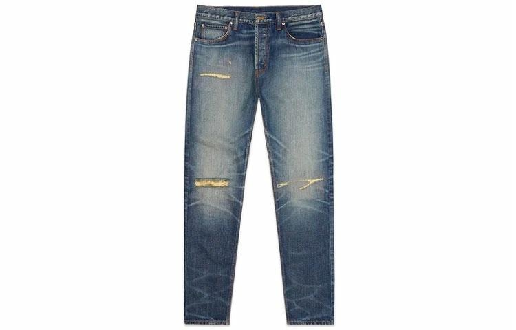 Fear of God Essentials Denim Jeans Distressed Indigo FW20