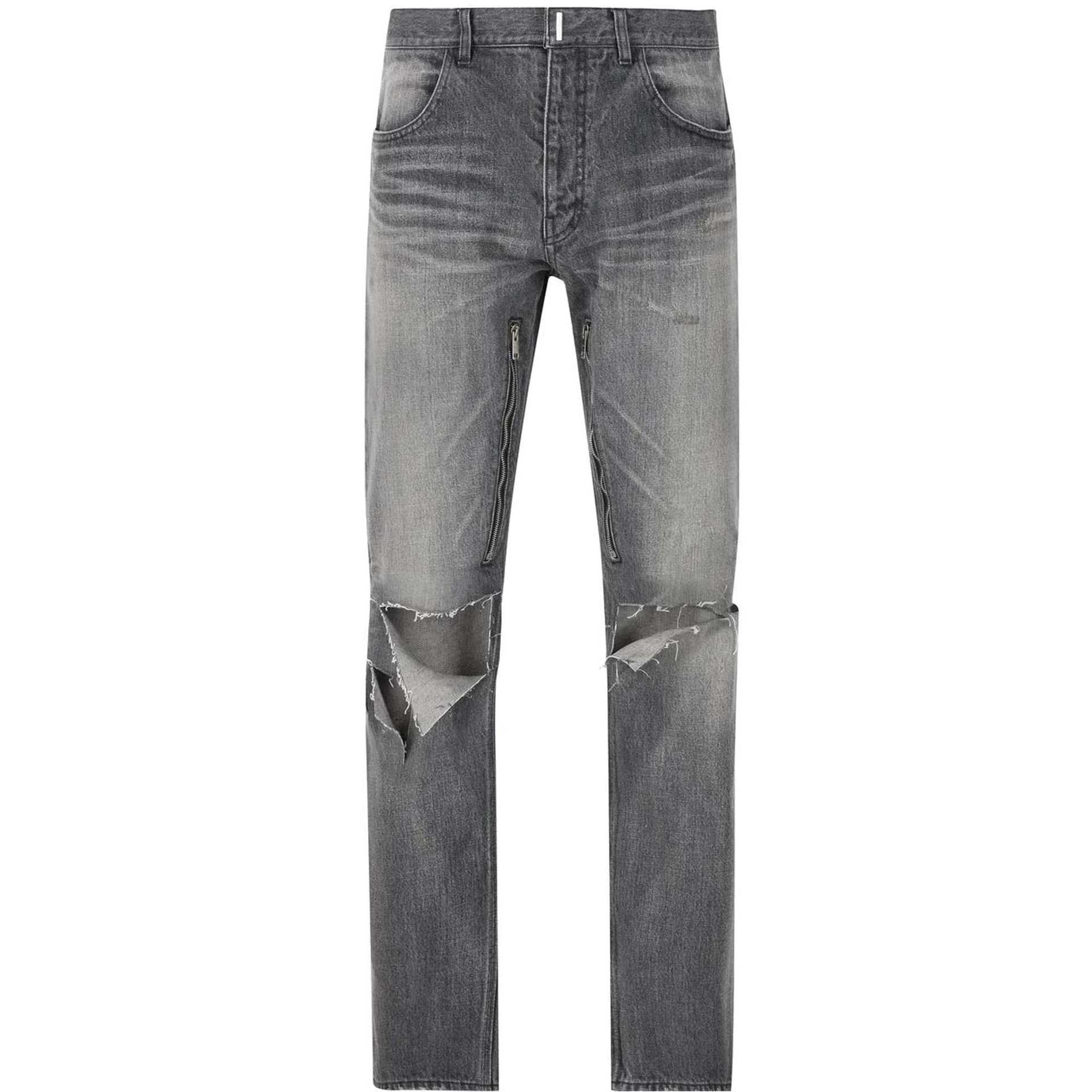 Givenchy/纪梵希 Givenchy SS23 Distressed Zipper Jeans