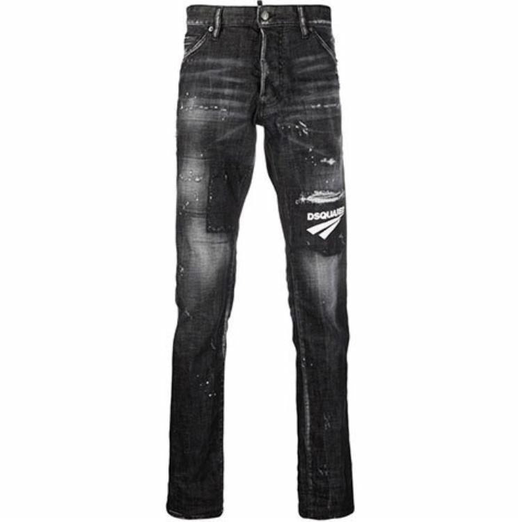 DSQUARED 2 DSQUARED2 FW21 Distressed Patch Jeans