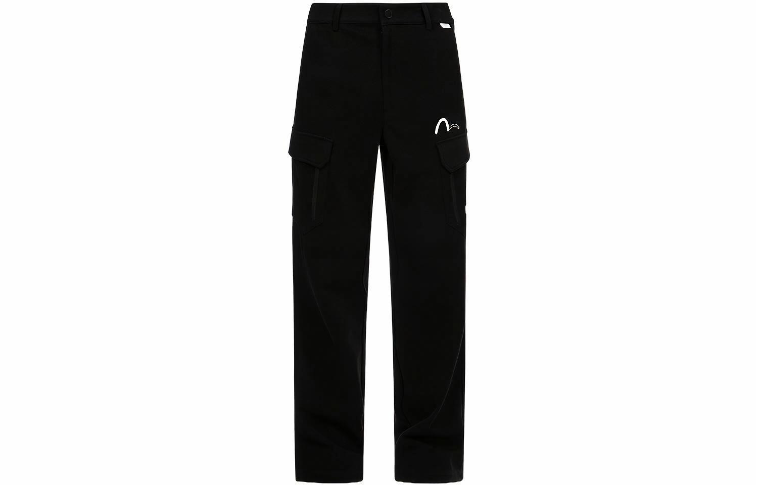 EVISU AW23 Logo Cargo Pants Black