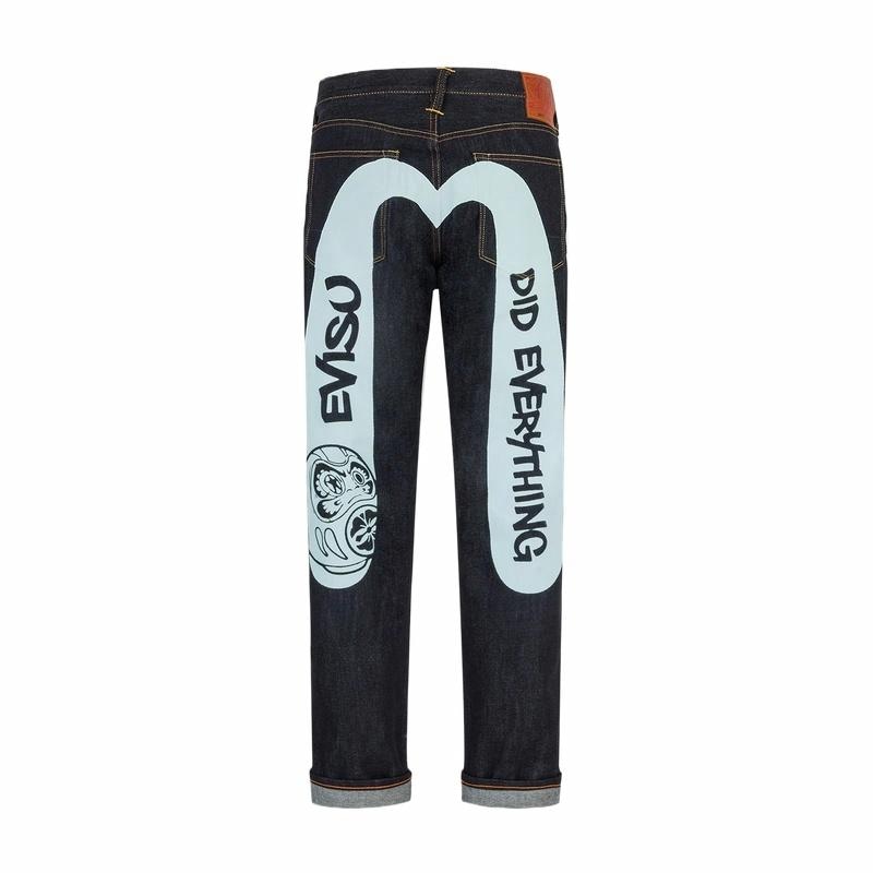 EVISU Daruma M Print Slim Jeans