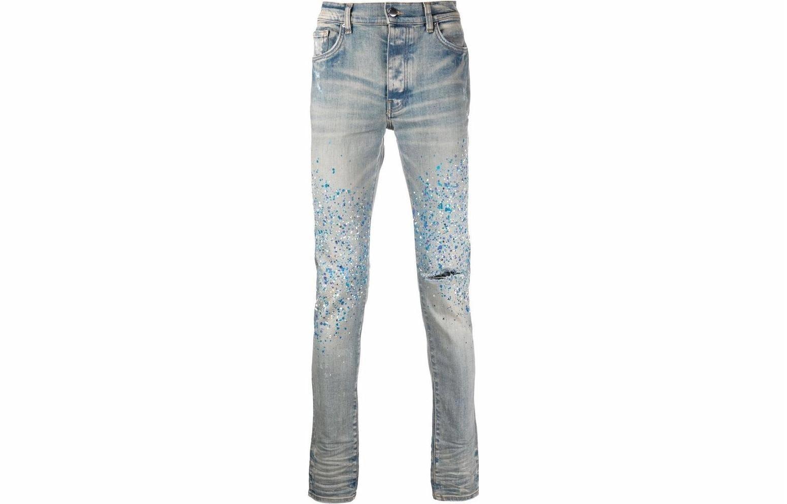 AMIRI 22 Distressed Jeans Blue