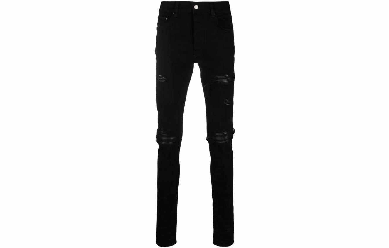 AMIRI SS22 Black Distressed Skinny Jeans