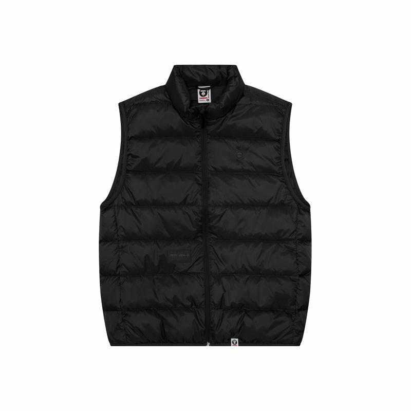 Aape Badge Letter Print Down Jacket