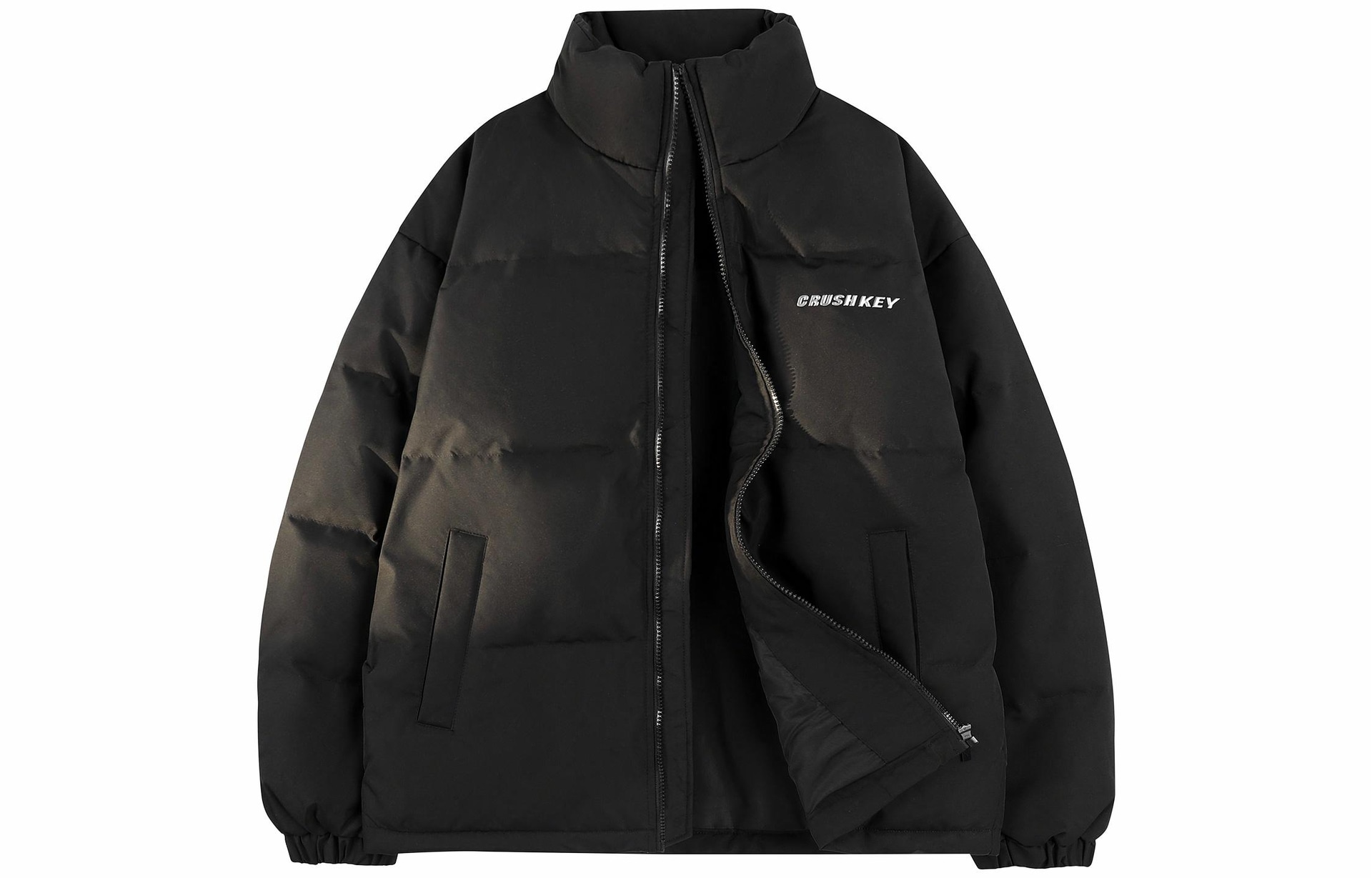 CRUSH KEY Basic High-Frequency Logo Puffer Jacket