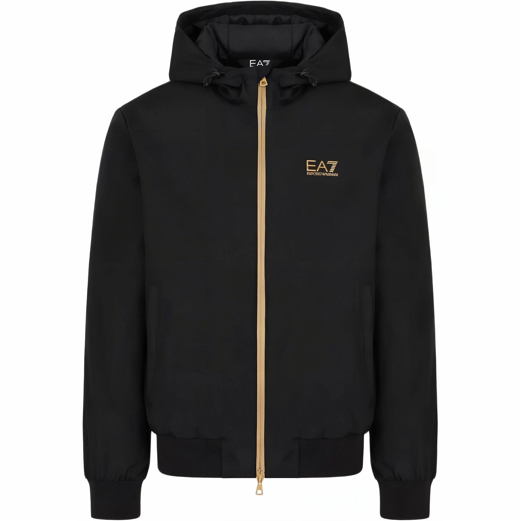 EMPORIO ARMANI/阿玛尼 Emporio Armani EA7 Black Hoodie Jacket