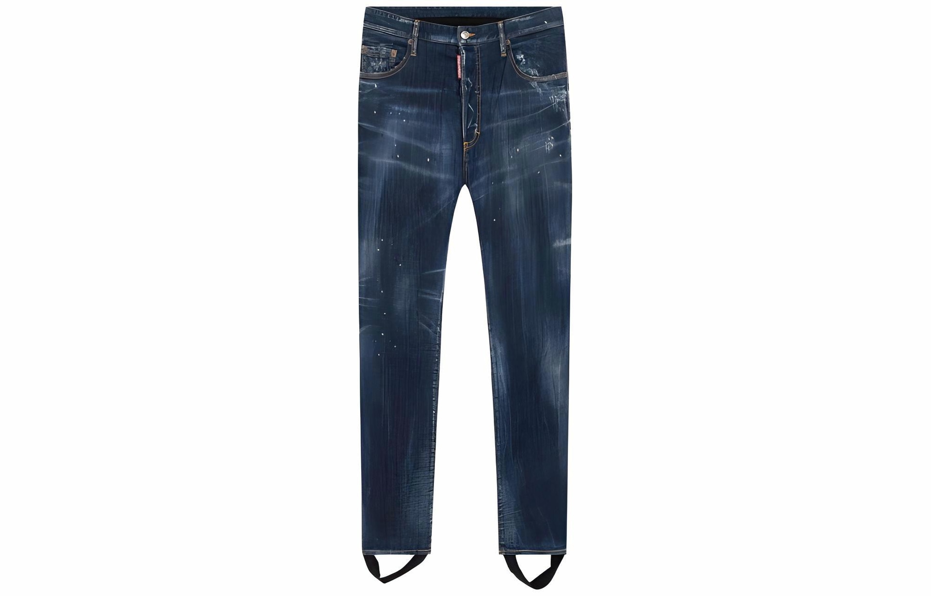 DSQUARED 2 DSQUARED2 Logo Print Stirrup Jeans Blue