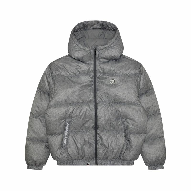 Aape FW24 Hooded Down Jacket Grey