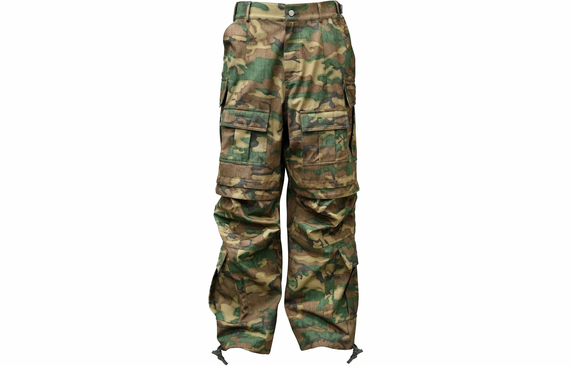 FARFROMWHAT SS24 Cargo Pants Green Camouflage