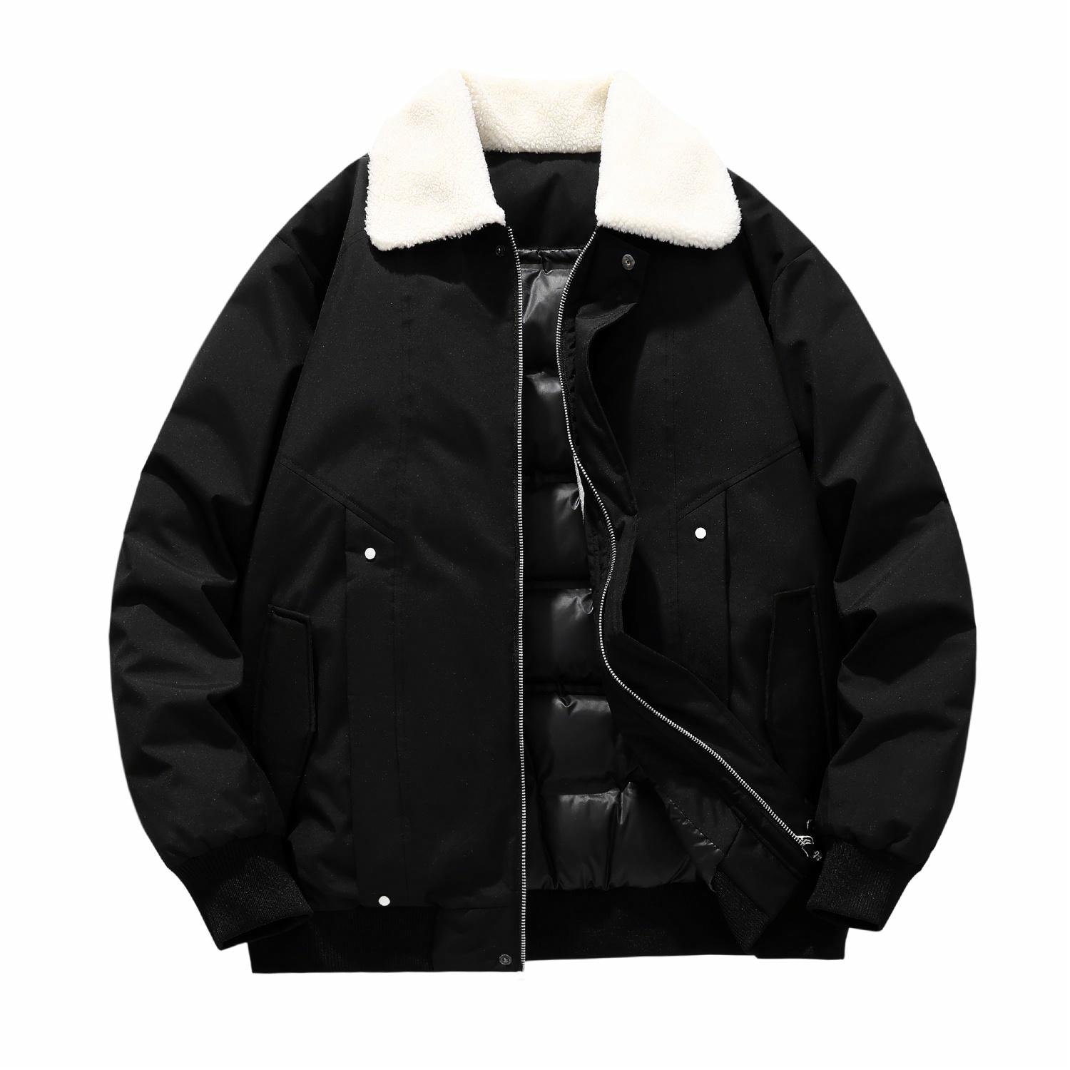 The Simpsons/辛普森一家 The Simpsons Logo Embroidered Sherpa Collar Down Jacket