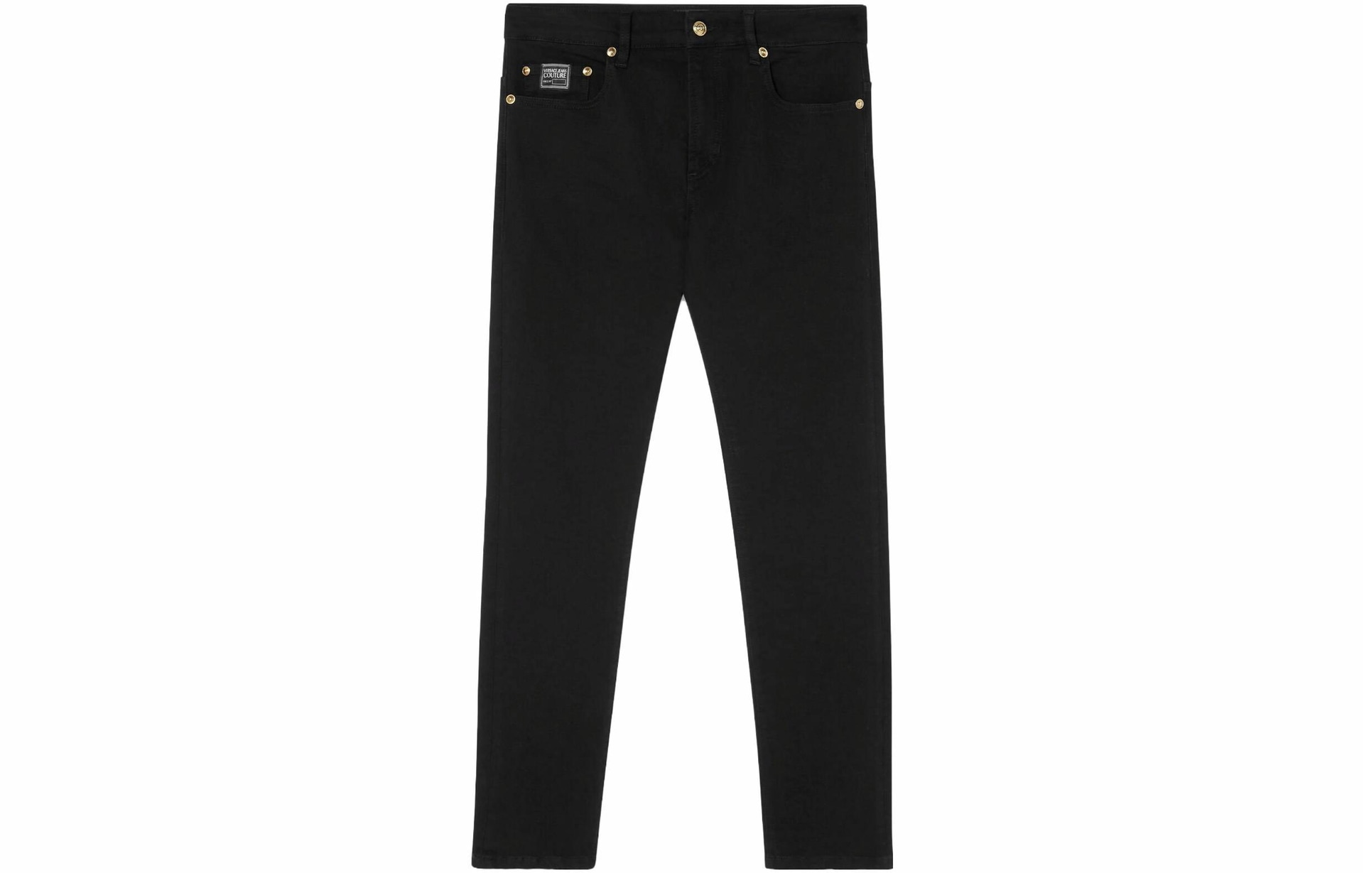 Versace Jeans Couture FW23 Button Denim Pants Black