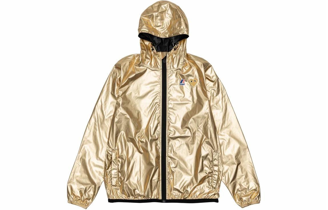 CDG Play x K-Way Gold Jacket