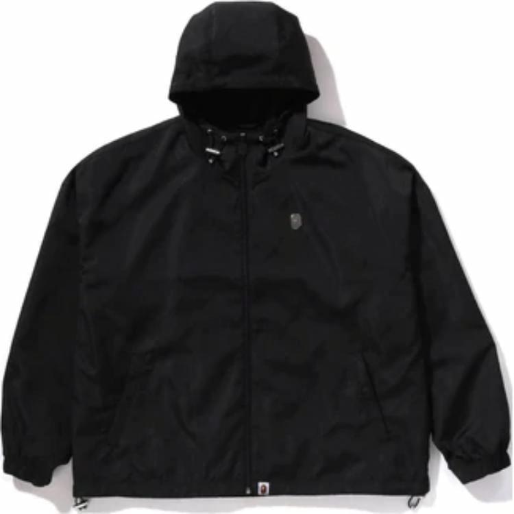 A BATHING APE Bape Hooded Logo Metal Plate Jacket