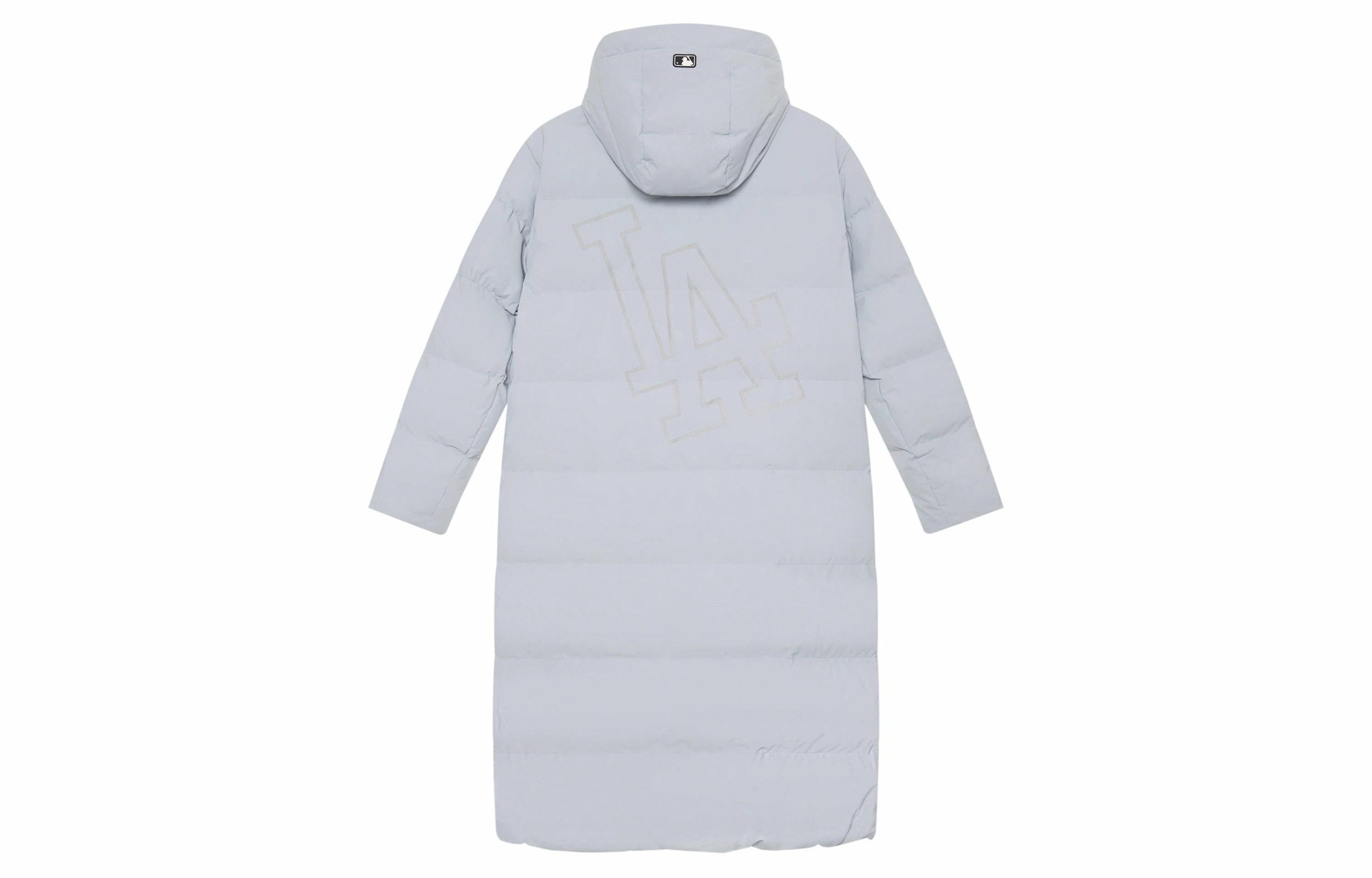 MLB Dodgers Logo Puffer Jacket Light Grey