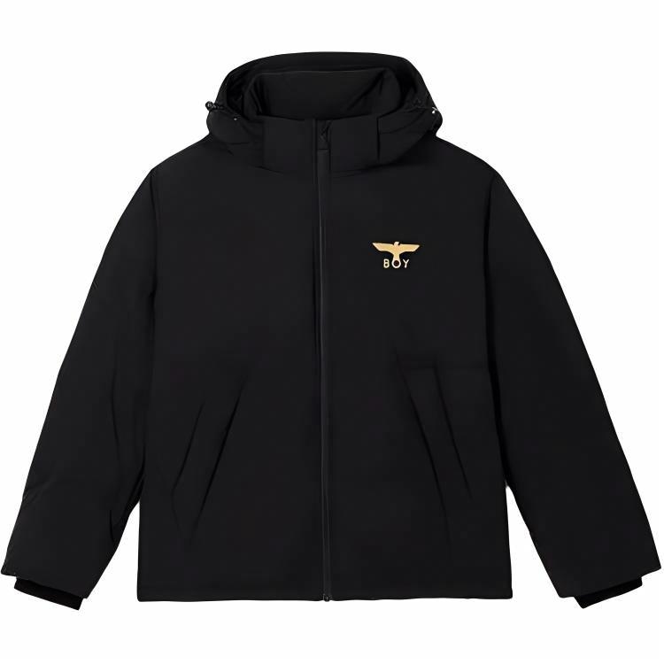 Boy London Short Hooded Down Jacket Black
