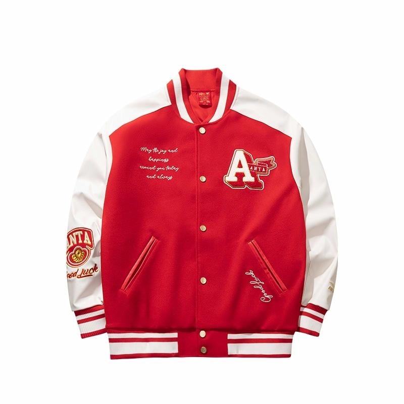 安踏 Anta Baseball Jacket Rich Red
