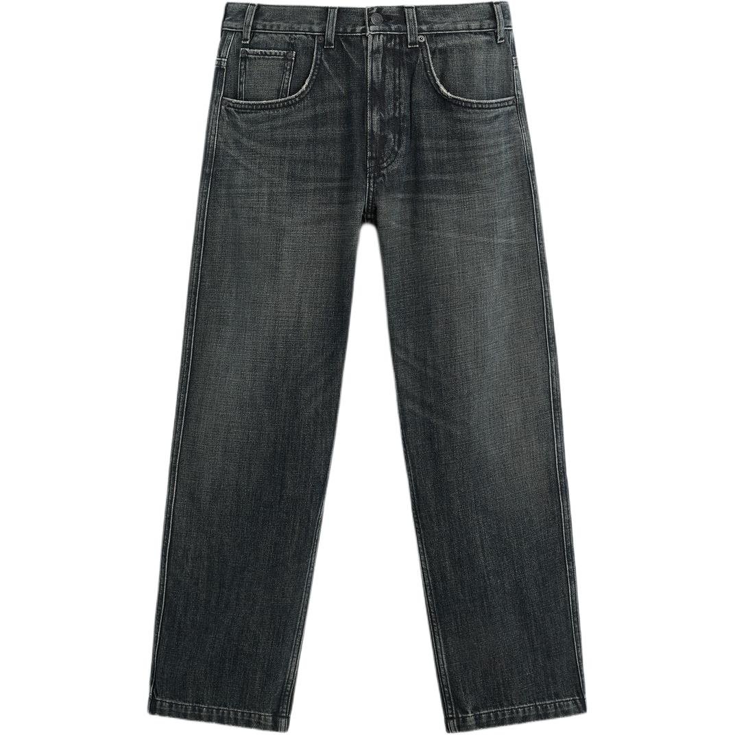 ZARA Loose Fit Retro Jeans Blue Green