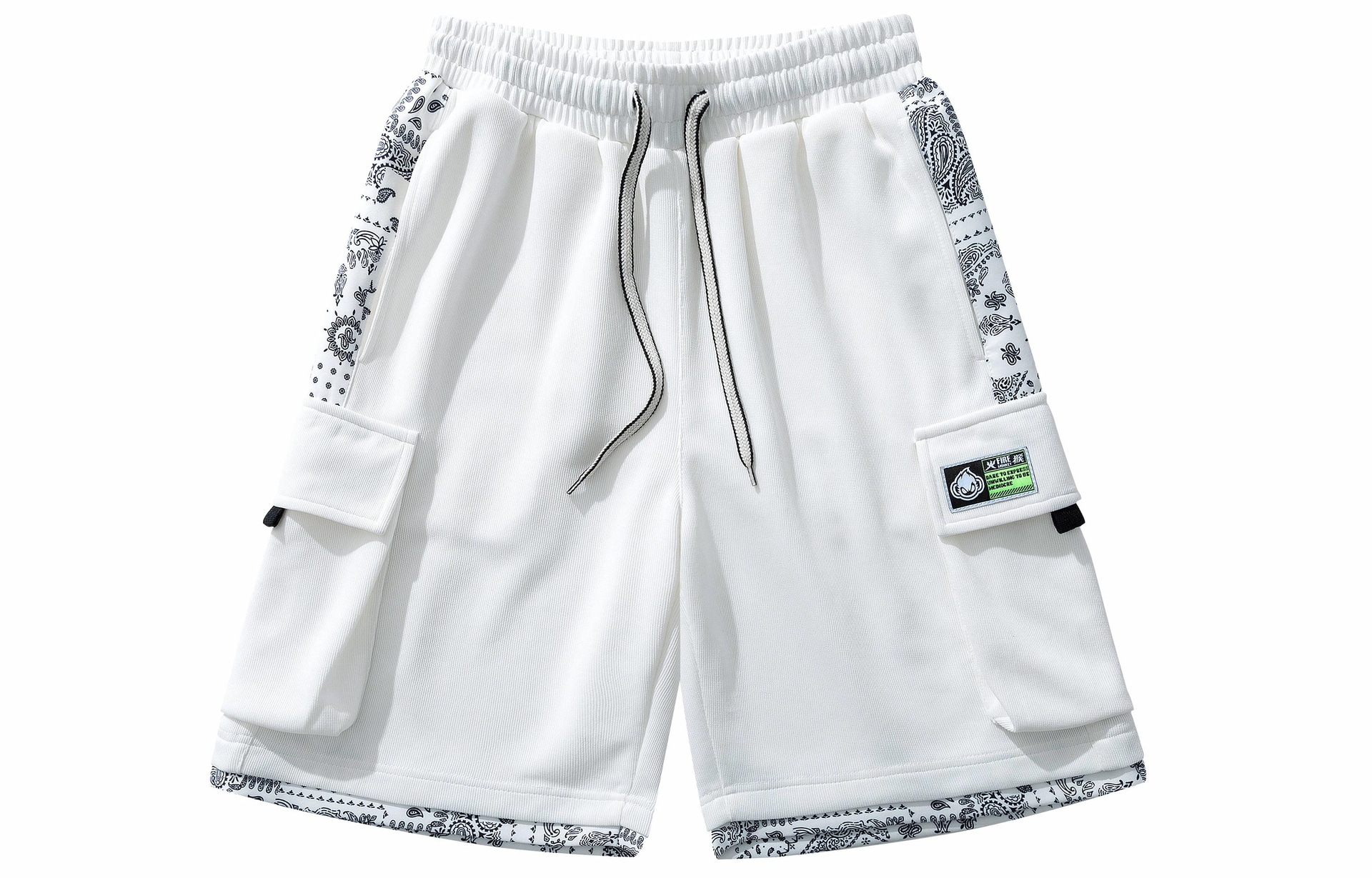 火猴/FireMonkey FireMonkey Paisley Cargo Shorts White
