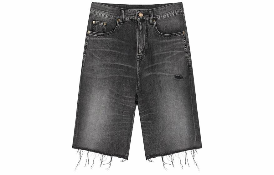 SAINT LAURENT/圣罗兰 Saint Laurent Denim Shorts Black