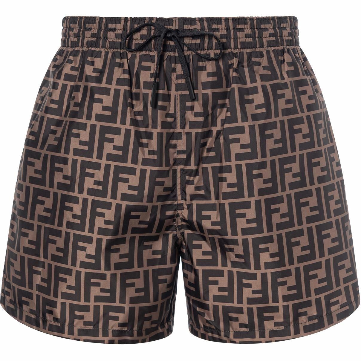 FENDI/芬迪 Fendi SS21 Logo Shorts Brown