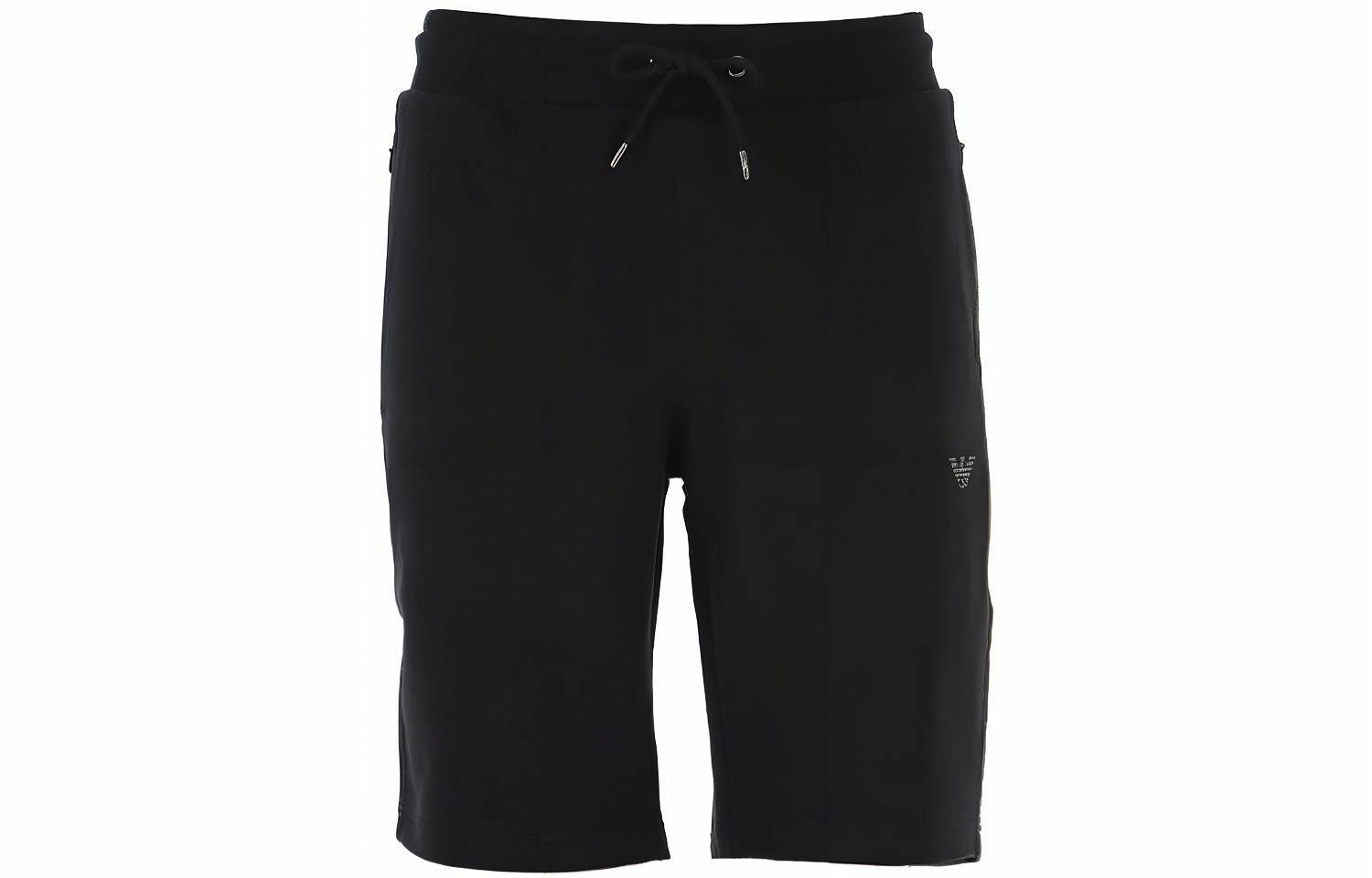 EMPORIO ARMANI/阿玛尼 Emporio Armani SS21 Logo Drawstring Shorts Black