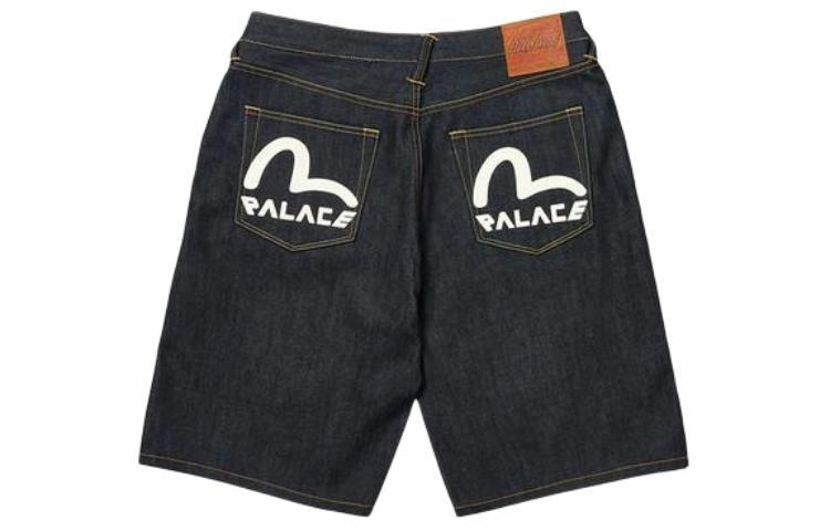 PALACE x EVISU SS24 Logo Denim Shorts
