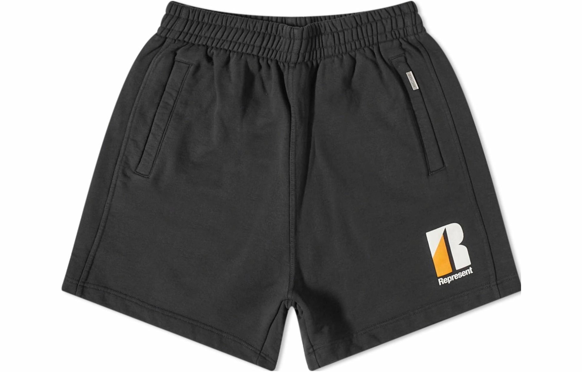 REPRESENT Logo Print Shorts Black