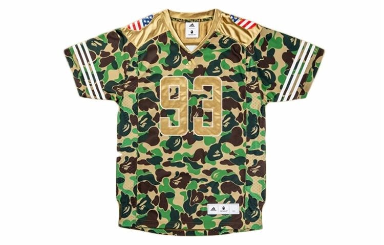 A BATHING APE BAPE x adidas Camo Football Tee