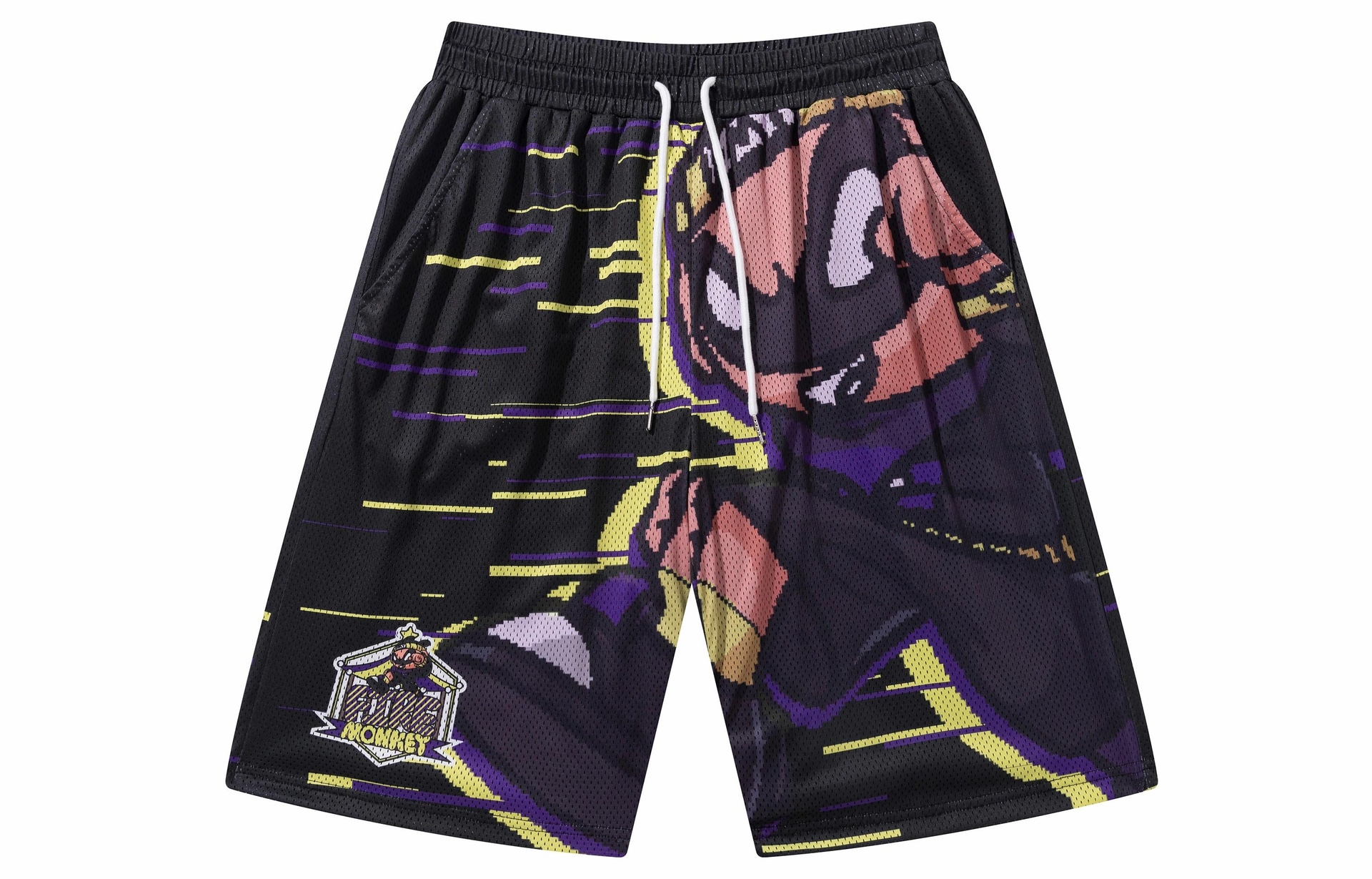 火猴/FireMonkey FireMonkey Neon Print Mesh Shorts