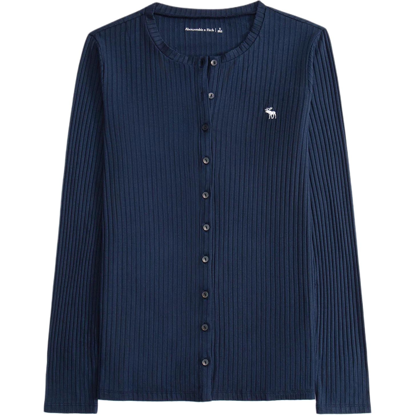 Abercrombie＆Fitch Abercrombie Fitch Slim Long Sleeve Tee Navy