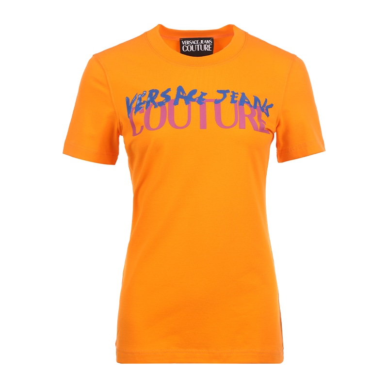 Versace Jeans Couture SS25 Logo T-Shirt Orange