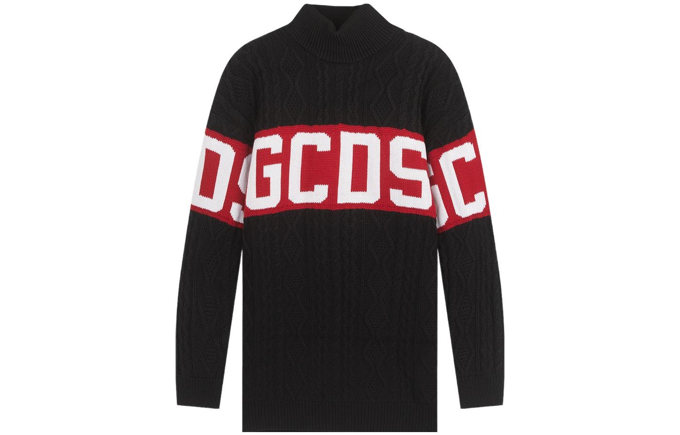 GCDS FW22 Logo Turtleneck Sweater Black