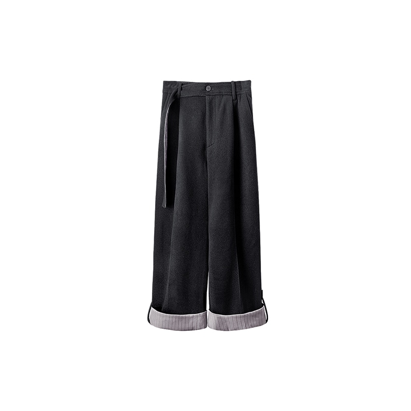 幻象者 Phantom Nine-Tenths Loose Straight Pants Black