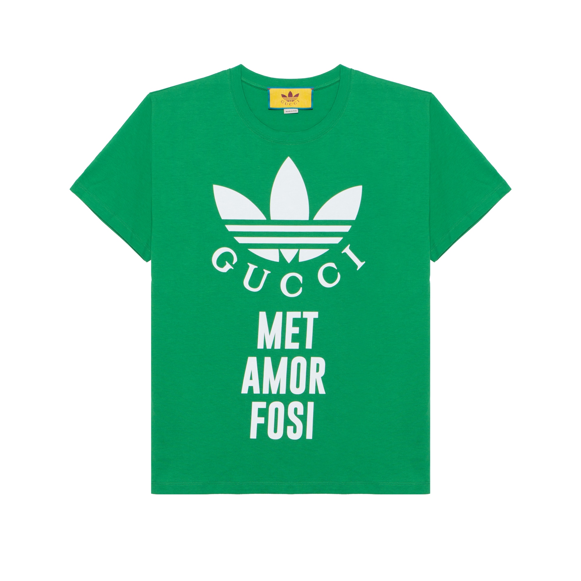 GUCCI/古驰 Gucci x Adidas Logo Print T-Shirt Green