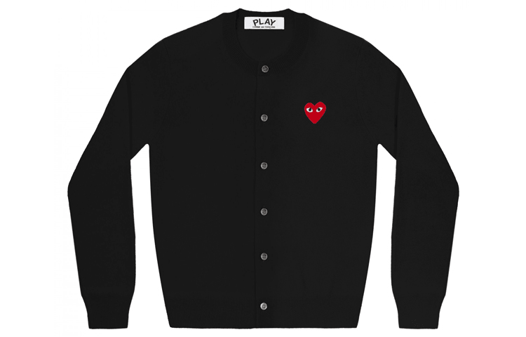 CDG Play Cardigan Black