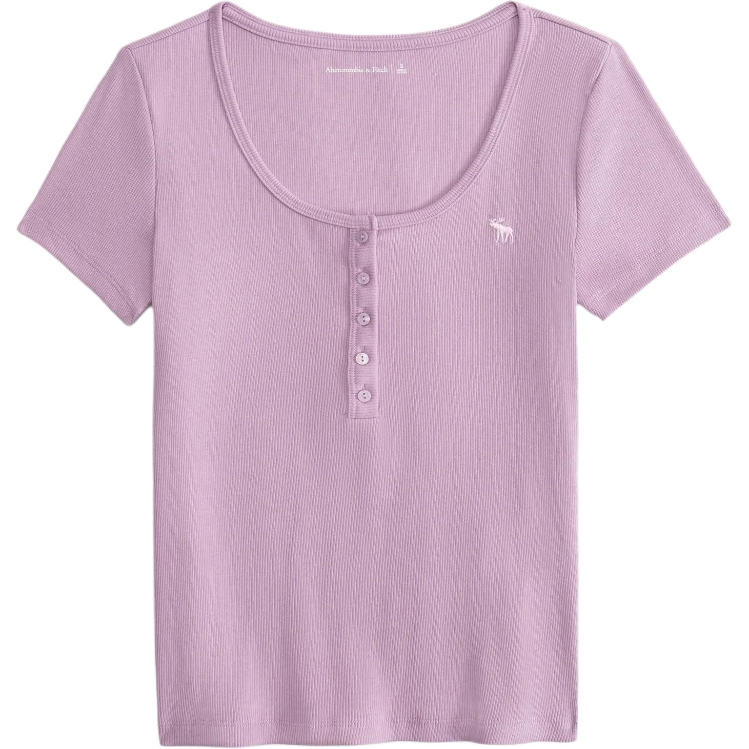 Abercrombie＆Fitch Abercrombie Fitch Henley Tee Pink