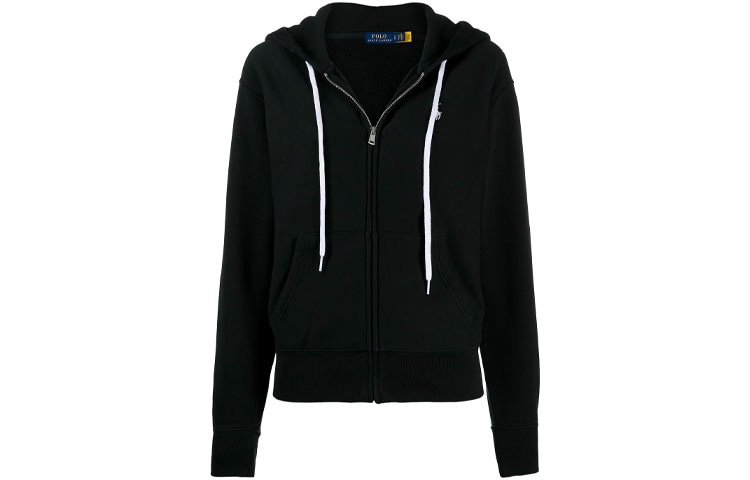 Polo Ralph Lauren Logo Zip Hoodie Black