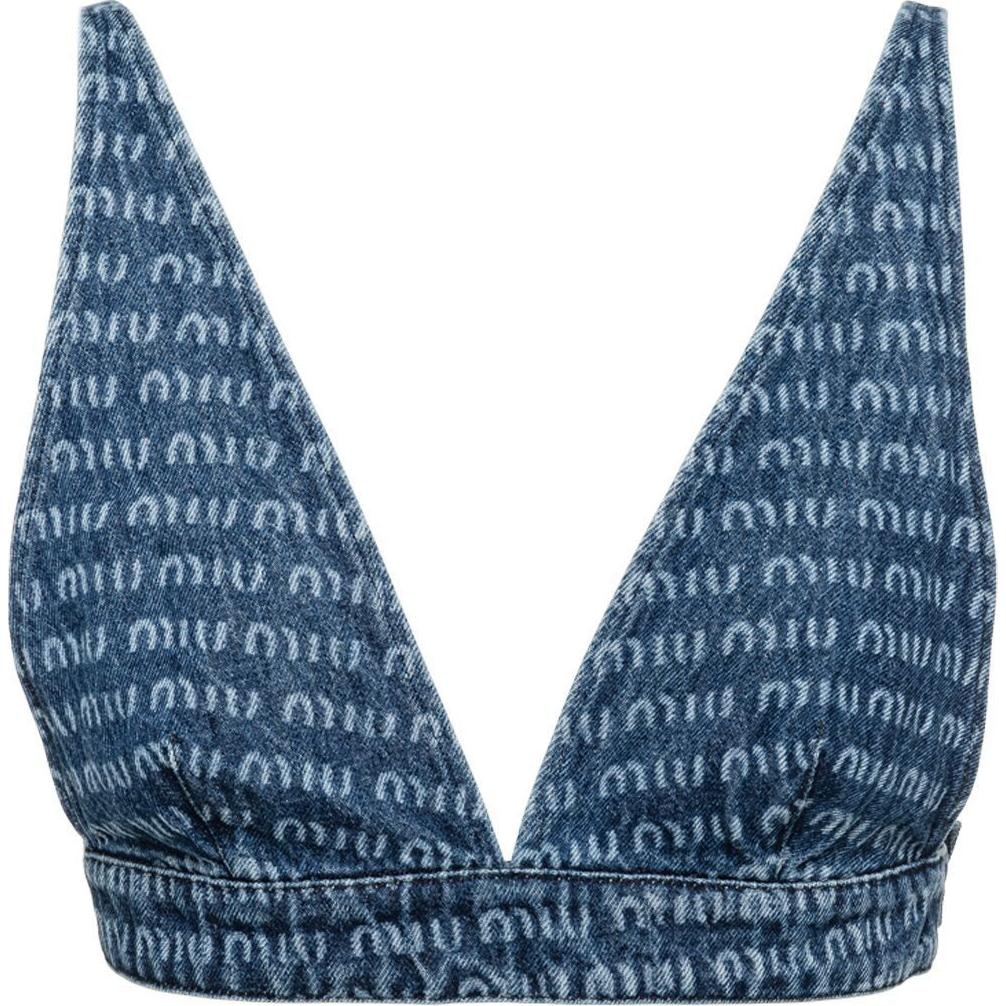 Miu Miu SS22 Denim Vest Blue
