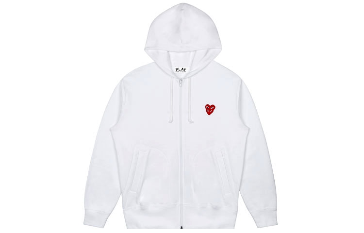 CDG Play Hoodie White