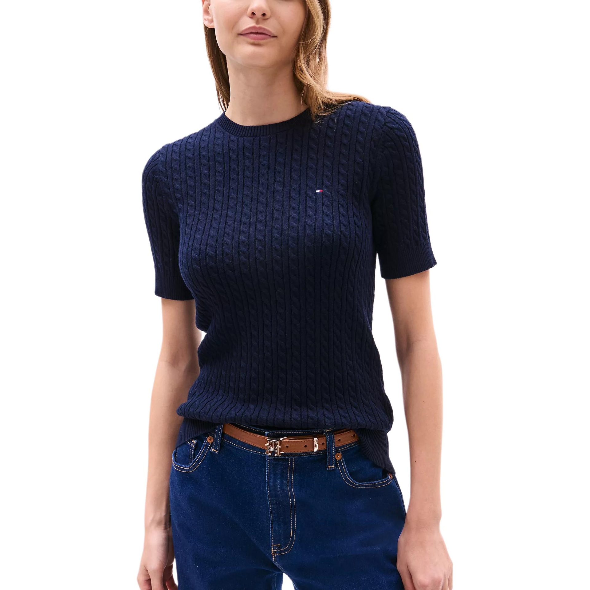 Tommy Hilfiger Soft Logo Crew Neck Tee Navy