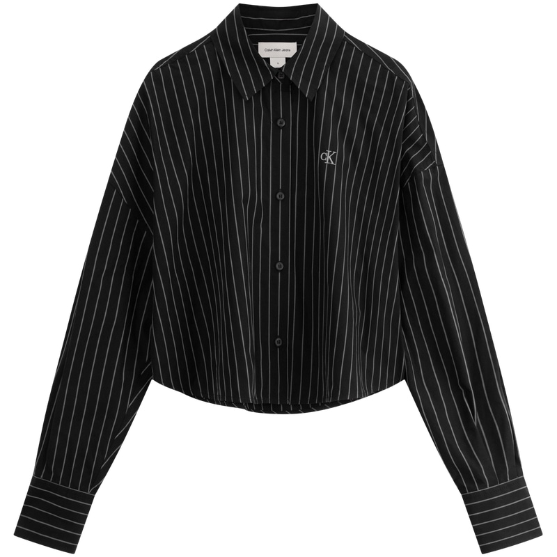 Calvin Klein Striped Cropped Shirt