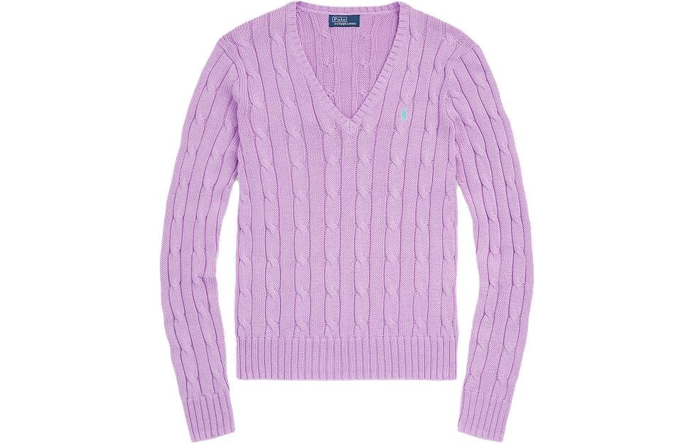Polo Ralph Lauren SS23 V-Neck Sweater Purple